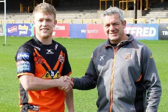 Off-season capture Cory Aston with Tigers head coach Daryl Powell.