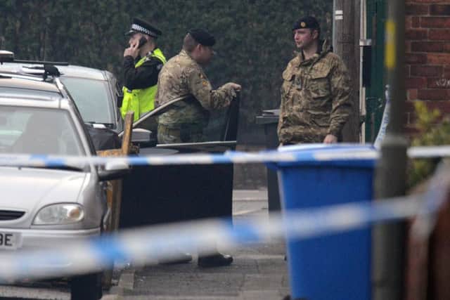 Bomb disposal squad and police activity at an address in Chesterfield. PIC: Scott Merrylees