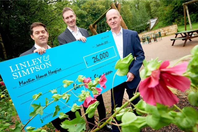 CAUSE: Linley & Simpson raised Â£26,000 for Martin House hospice.
