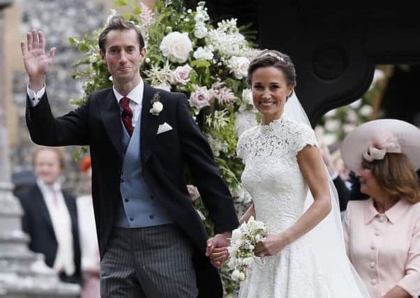 MAY 2017: Pippa Middleton and James Matthews leave St Mark's church in Englefield, Berkshire, following their wedding. PIC: PA
