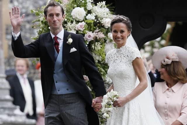 MAY 2017: Pippa Middleton and James Matthews leave St Mark's church in Englefield, Berkshire, following their wedding. PIC: PA