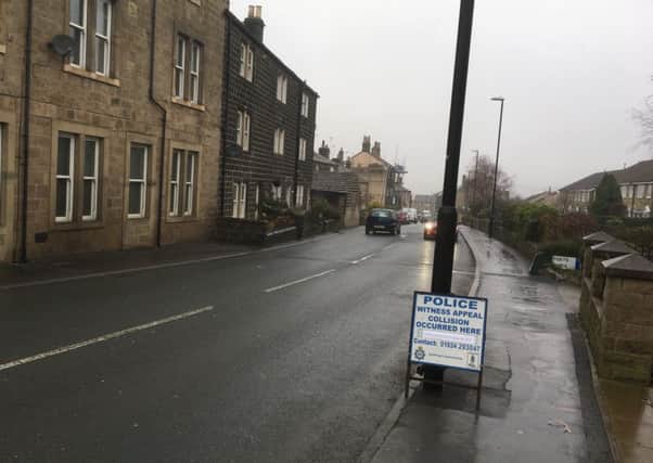 A GRANDMOTHER was killed in Horsforth when a driver lost control of his car which mounted a pavement and struck her as she pushed her 10-month-old baby granddaughter in a pram.