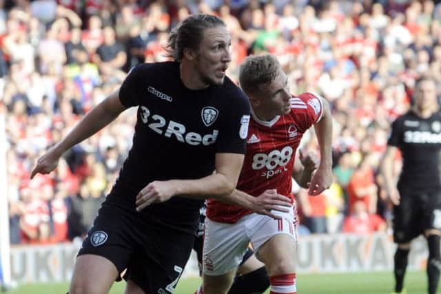 Luke Ayling on the ball against Nottingham Forest in August. (Picture: Simon Hulme)