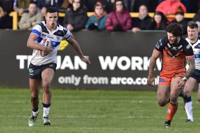 New Featherstone Rovers signing, Gareth Gale, in action against Castleford Tigers on Boxing Day.