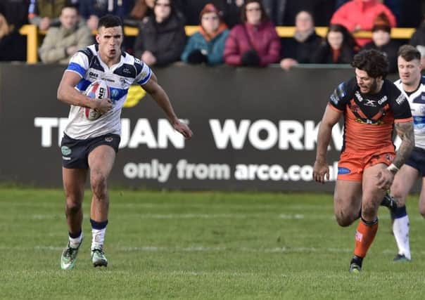 New Featherstone Rovers signing, Gareth Gale, in action against Castleford Tigers on Boxing Day.
