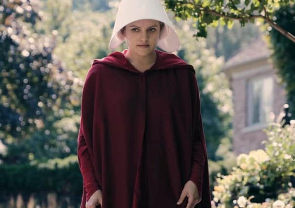 Elizabeth Moss in this year's adaptation of The Handmaid's Tale. Online searches for the work "feminism" increased after it aired.