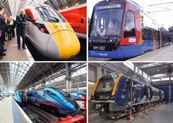 A YP image showing some of the developments in rail expected in Yorkshire in 2018.