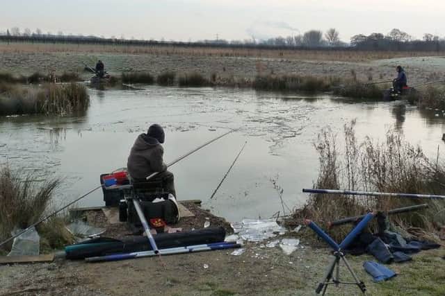 A spot of ice breaking before tackling the trout certainly didnt put off the regulars at Kippax Parks Lapwing Lake over the holiday period.