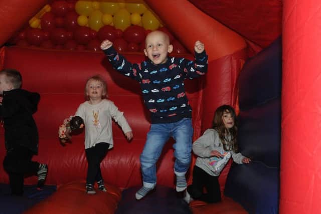 6 January 2018......    Toby Nye celebrates his 5th birthday at a party at Gotts Park in Armley. Picture Tony Johnson.