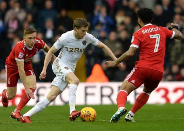 WARNING: From Leeds United midfielder Eunan O'Kane, middle, pictured in the goalless draw against Nottingham Forest on New Year's Day. Picture by Bruce Rollinson.