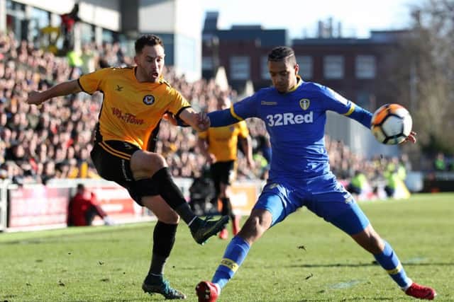Cameron Borthwick-Jackson in FA Cup action against Newport County.