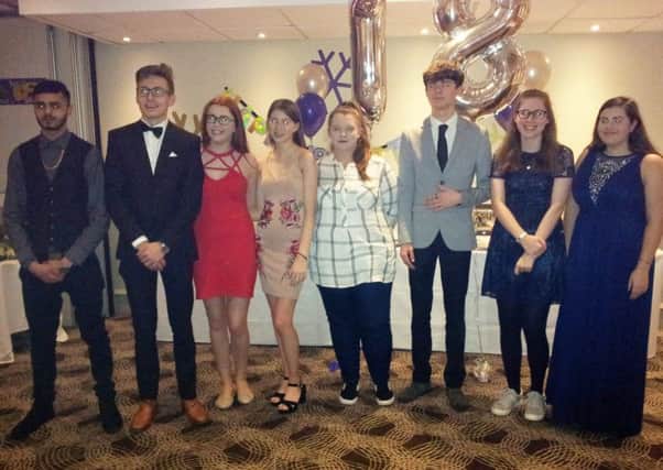 Millennium babies at their 18th birthday party pictured (from left) Babbar Iqbal fron Sheffield;  John Gascoine now of Bridlington,; Lucy Wilde of Garforth,  Leeds; Matilda Adams of Scarboroug;,  Aymi McGrath of Leeds; Thomas Winter of Barnsley;  Bethany Stoppard of Chesterfield and Emma Bentley of Howden.