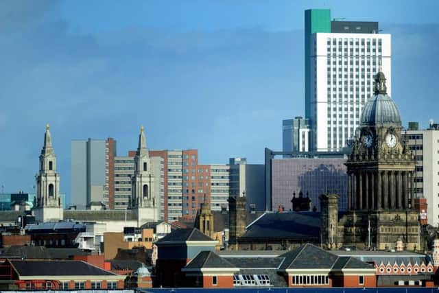 Skyline of Leeds, in West Yorkshire, whereby later today Leeds City Council are debating whether to potentially bid for the title of European Capital of Culture.