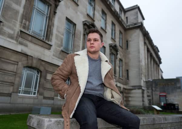 STUDENT POLITICS: Lewis Melvin, 20, is a member of the Conservative Society at the University of Leeds.