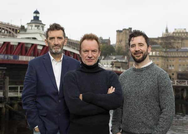 Jimmy Nail, who has pulled out of The Last Ship, at the launch event with Sting and director Lorne Campbell last year.