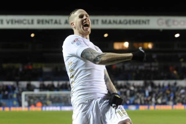 WINNER! Leeds United centre-back Pontus Jansson celebrates December's win at home to Norwich City in which he bagged the only goal of the game. Picture by Simon Hulme.