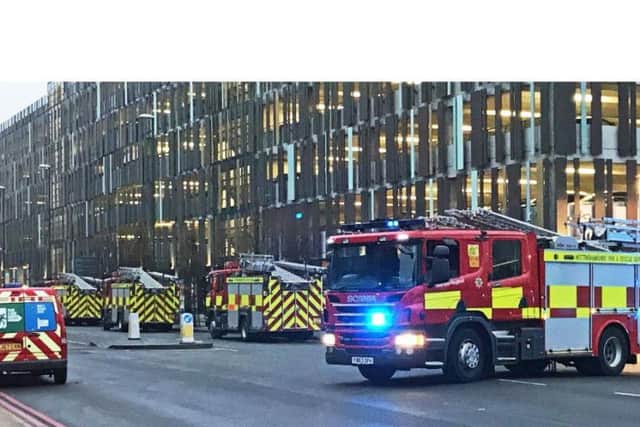Dozens of firefighters are dealing with a blaze at Nottingham railway station (PA)