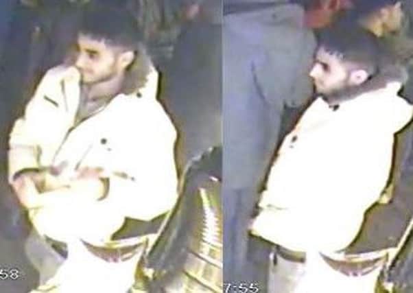 Police have issued this CCTV image of a man wanted in connection with the stabbing of two men outside a Leeds pub on New Year's Eve.