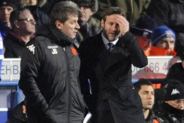 Leeds United head coach Thomas Christiansen, right. Picture by Simon Hulme.
