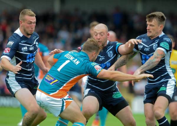 Anthony Thackeray scored Featherstone's first try against Halifax.