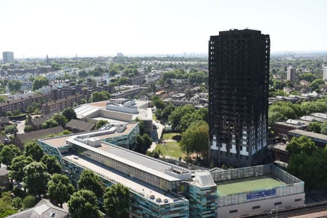 File photo dated 17/06/17 of Grenfell Tower in west London. Photo: David Mirzoeff/PA Wire.