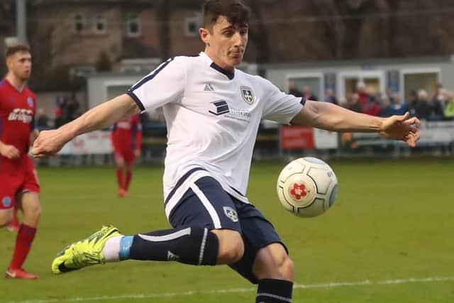 Guiseley's James Roberts.
