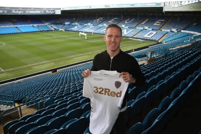 NEW LEEDS UTD PLAYER ADAM FORSHAW AT ELLAND ROAD TODAY PIC ANDREW VARLEY