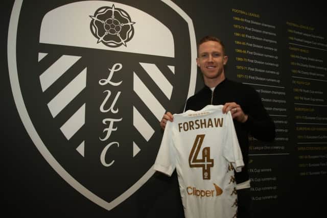 Adam Forshaw is unveiled at Elland Road.