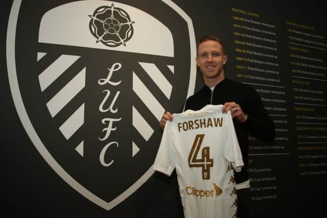 NOT READY: Leeds United's new signing Adam Forshaw. Picture by Varleys.