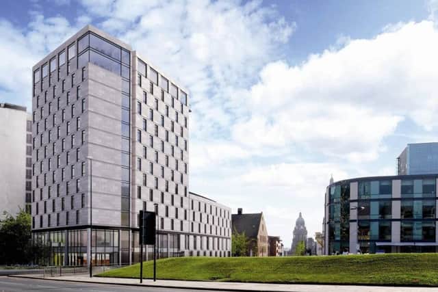 Hotel: An artists impression of the failed Hilton Leeds Arena development.