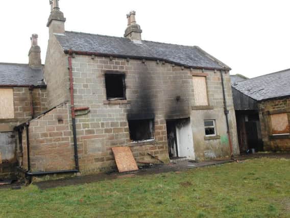 The derelict building at Cowdyke Farm was left 70 per cent damaged by the fire.
