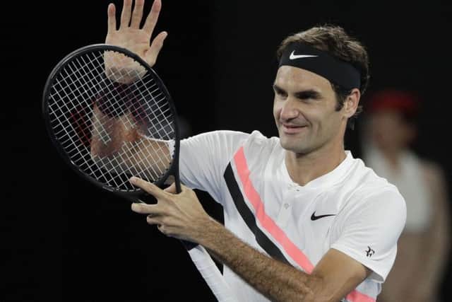 Into the last four: Switzerland's Roger Federer.