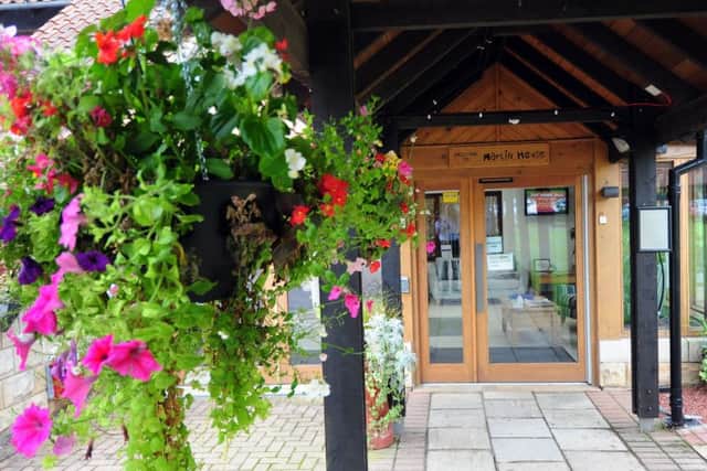 The entrance to Martin House.