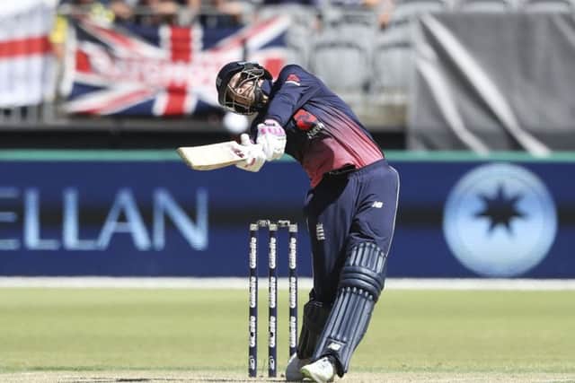 NO DEAL: England's Joe Root, in action during Sunday's ODI win over Australia in Perth, was not bought during the weekend auction for the IPL. Picture: AP/Trevor Collens