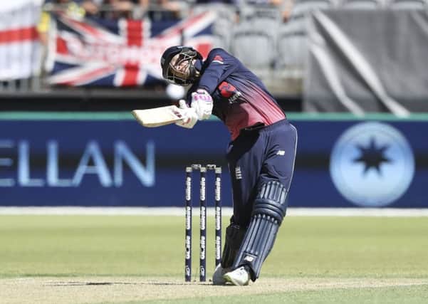 NO DEAL: England's Joe Root, in action during Sunday's ODI win over Australia in Perth, was not bought during the weekend auction for the IPL. Picture: AP/Trevor Collens