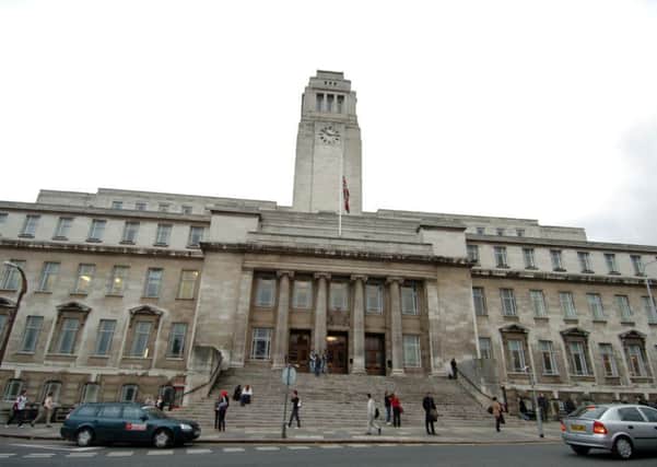 The University of Leeds said the alleged social was "ill judged".