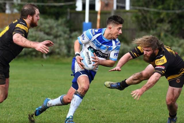 Hunslet Warriors' Connor Jordan in Challenge Cup action against Wath Brow Hornets. PIC: Craig Hawkhead