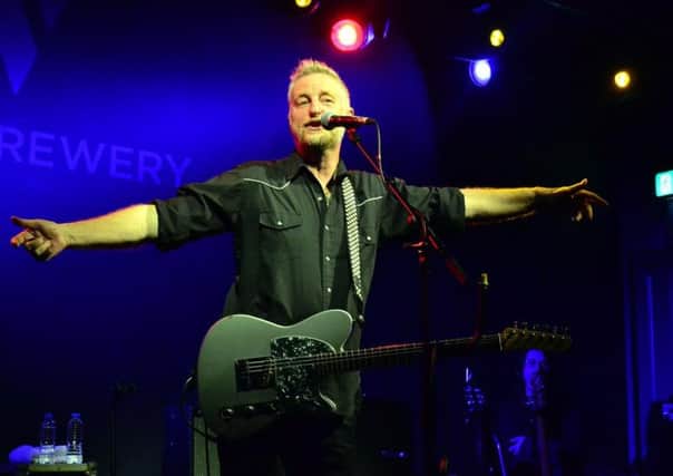 Billy Bragg preaching to the converted at Wylam Brewery. Pic: Gary Welford