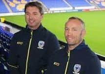 New Warrington Wolves coach Steve Price with assistant Andrew Henderson. PIC: Warrington Wolves RLFC