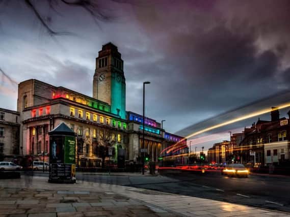 Key Leeds landmarks are being lit up in rainbow colours this month. Photo: University of Leeds