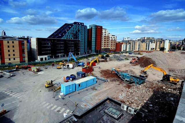 FLASHBACK: Demolition at the former Tetley Brewery site in 2012.