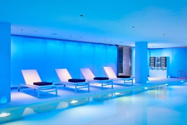 Park Plaza pool's blue oasis