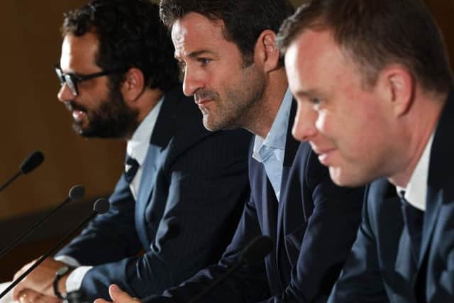 Thomas Christiansen during his unveiling by Leeds United last June.