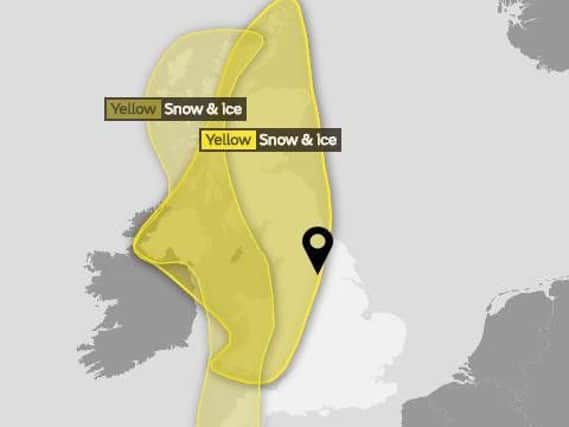 The Met Office warning covers West and North Yorkshire.