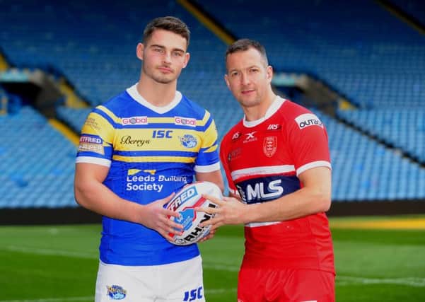 Leeds Rhinos forward Stevie Ward (left) is fit to face a Hull KR side featuring former team-mate Danny McGuire. PIC: Simon Hulme