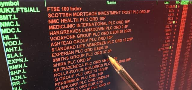 A screen showing the prices on the London Stock Exchange turns red as the FTSE 100 Index crashed on opening by more than 230 points to 7,104.94 as inflation fears continue to rock global markets. PRESS ASSOCIATION Photo. Picture date: Tuesday February 6, 2018.Photo PA Wire