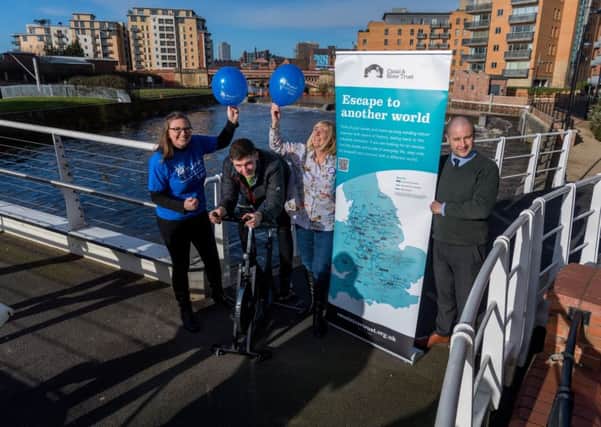 CHALLENGE: The cycling marathon with Bradley Cahill, Justine Doughty, and Nick Wild, from the Canal and River Trust, and Hannah Patten.