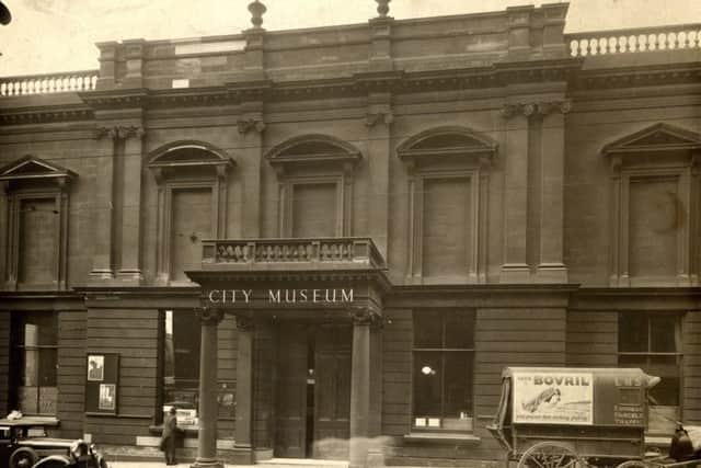 Front of the old Philosophical Hall in Leeds in 1956