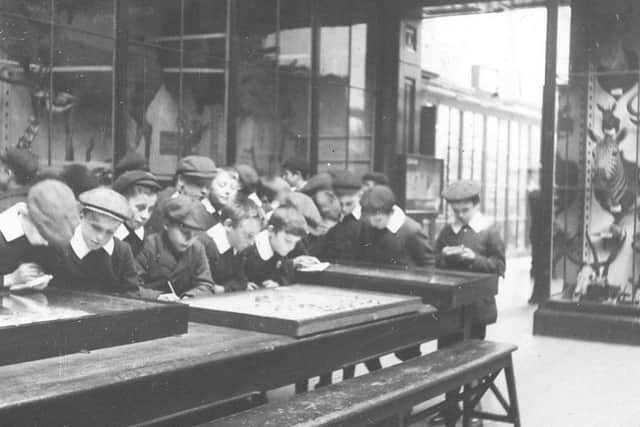 Children visit Leeds City Museum in 1910