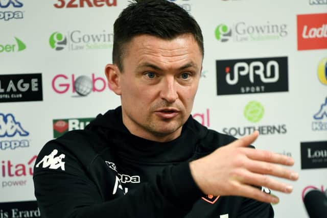Paul Heckingbottom faces the media for the first time as Leeds United head coach. PIC: Jonathan Gawthorpe